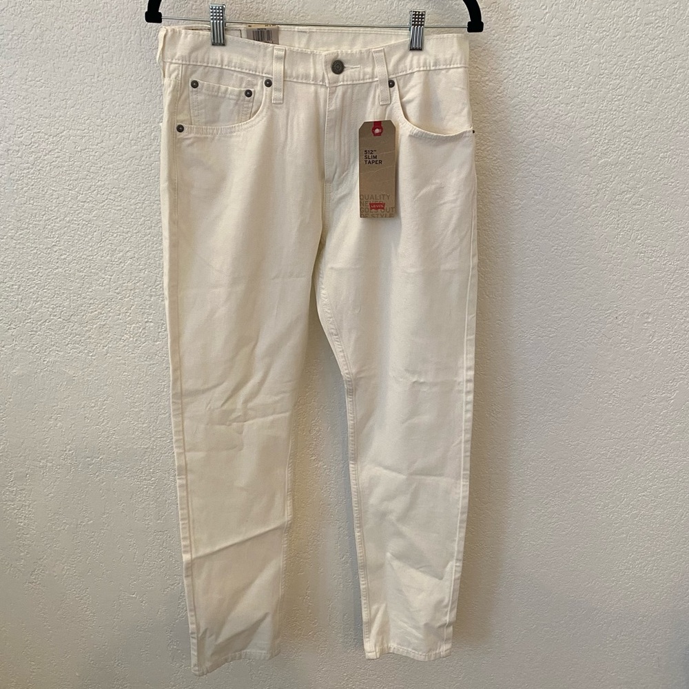 Levi’s 512 Off White 30x30 Slim Taper Jeans NWT